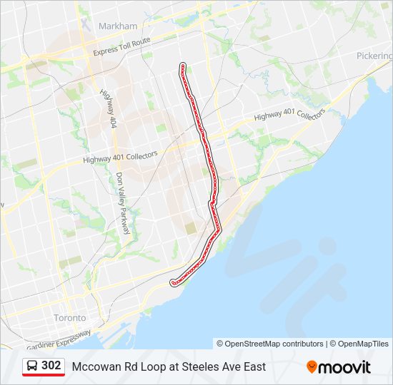 302 Bus Line Map