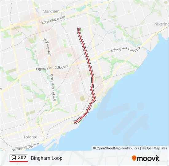302 Bus Line Map