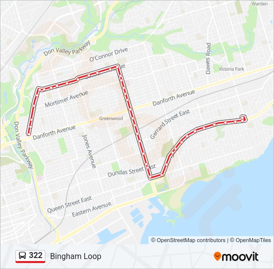 322 Bus Line Map