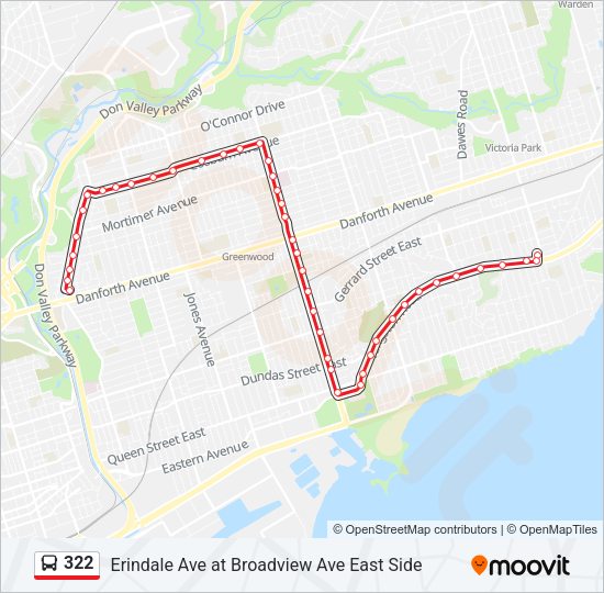 322 Bus Line Map