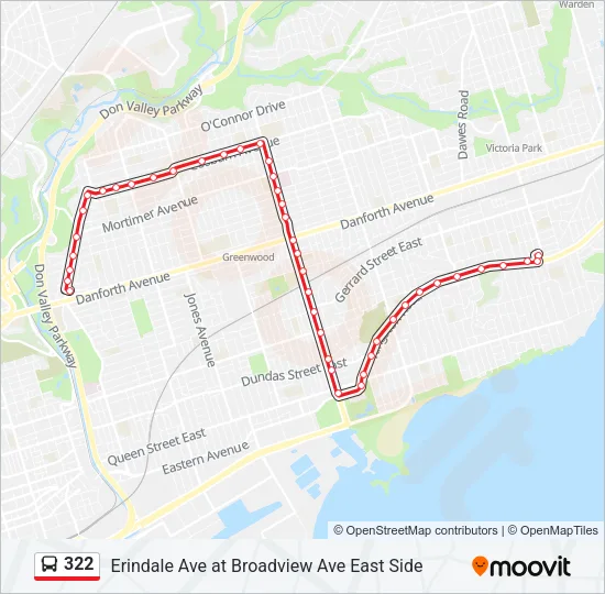 322 Bus Line Map