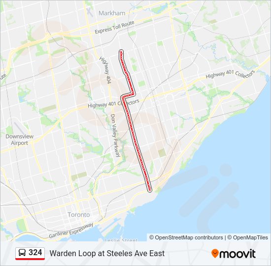 324 Bus Line Map