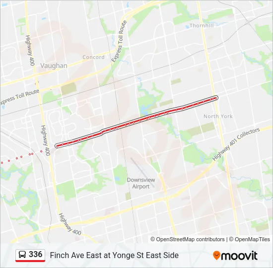 336 Bus Line Map