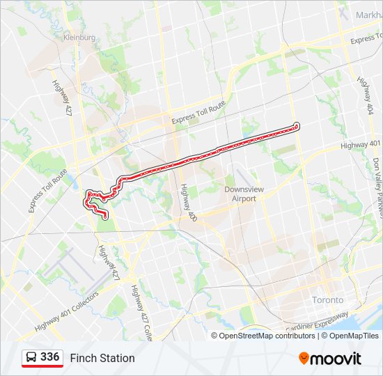 336 Bus Line Map