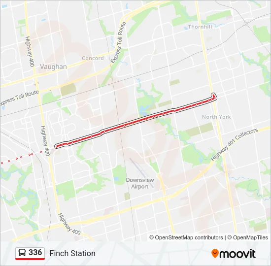 336 Bus Line Map