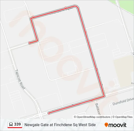 339 Bus Line Map