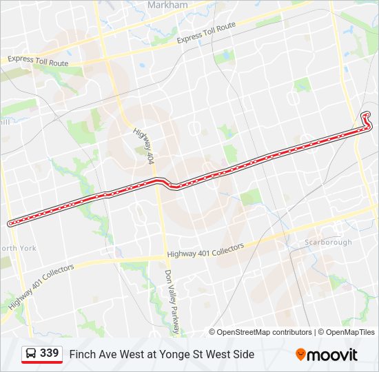 339 Bus Line Map