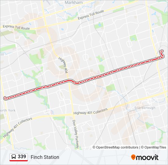 339 Bus Line Map