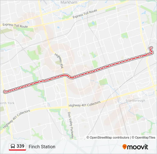 339 Bus Line Map