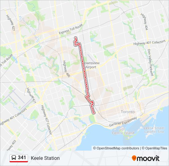 341 Bus Line Map