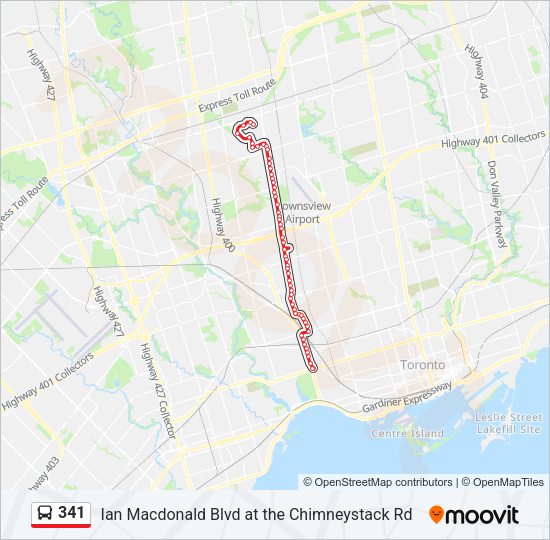 341 Bus Line Map