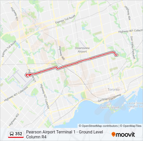 352 Bus Line Map