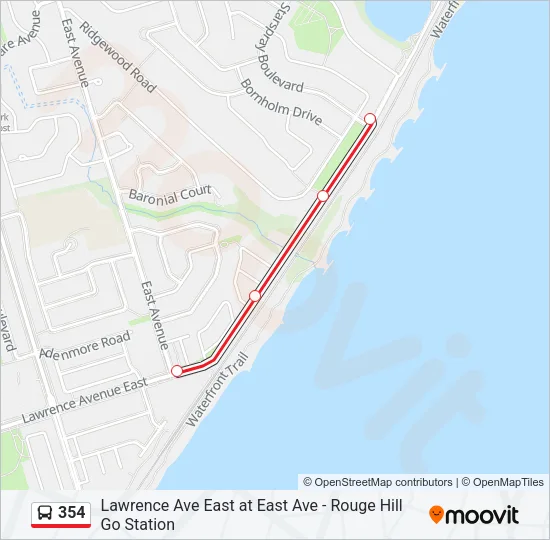 354 Bus Line Map