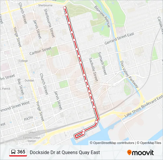 365 Bus Line Map