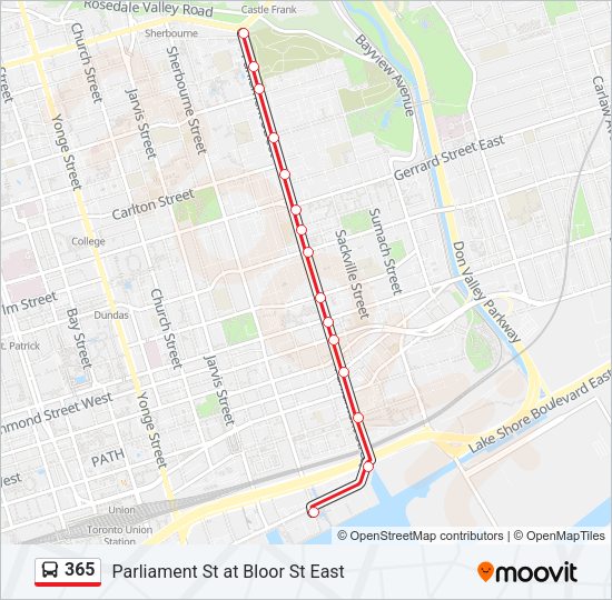 365 Bus Line Map