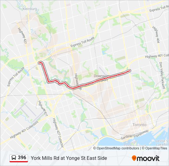 396 bus Line Map