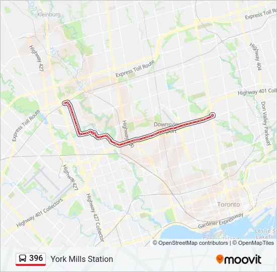 396 Bus Line Map