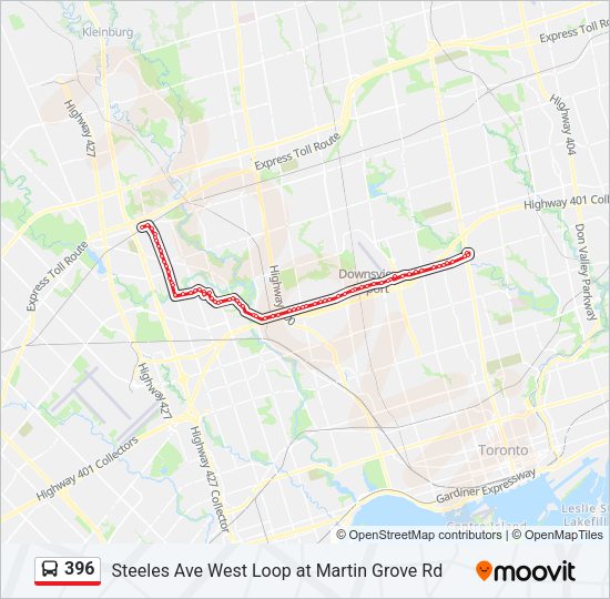 396 Bus Line Map