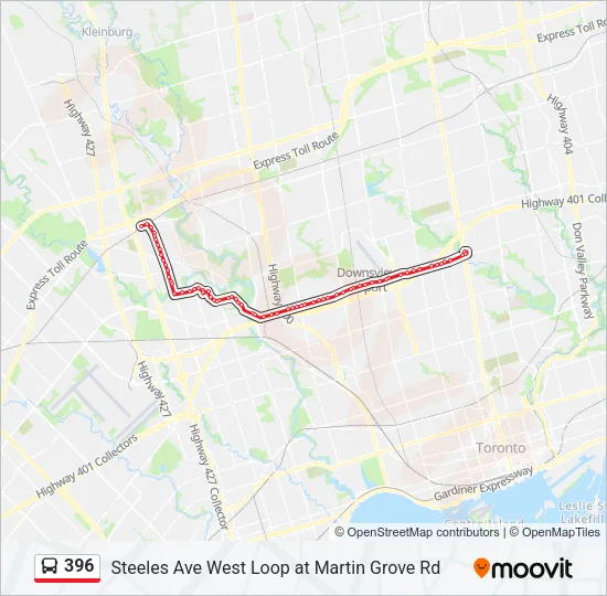 396 Bus Line Map