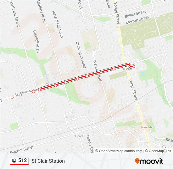 512 Streetcar Line Map