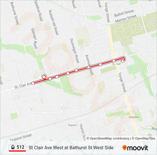 512 Streetcar Line Map