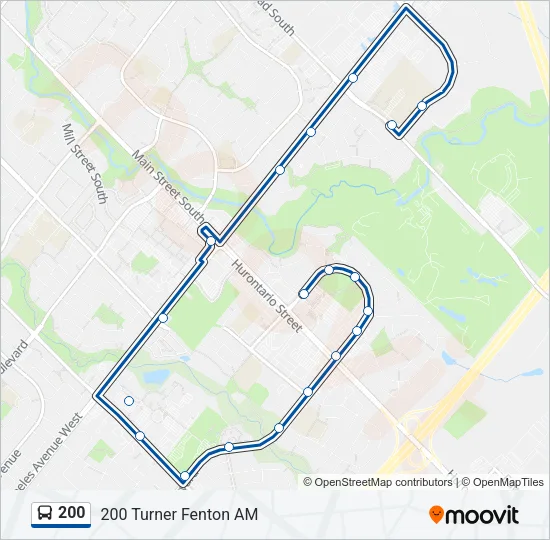 200 Bus Line Map
