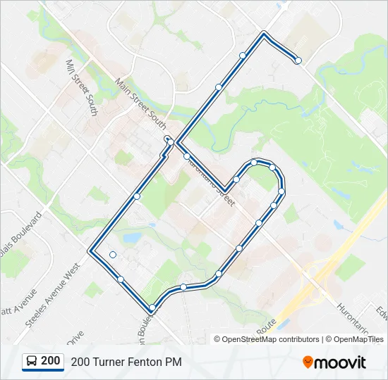 200 Bus Line Map