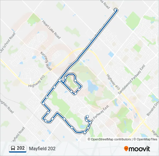 202 Bus Line Map