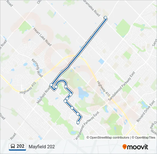 202 Bus Line Map