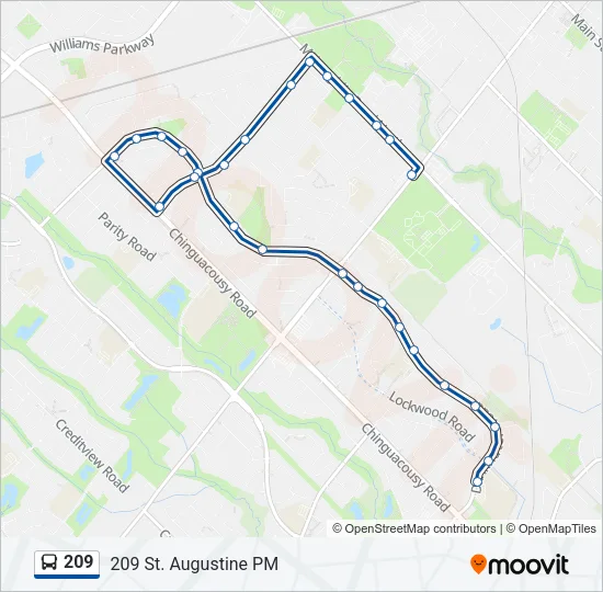 209 Bus Line Map