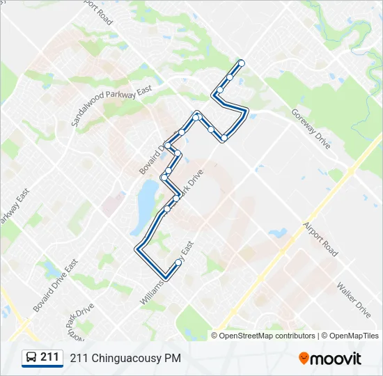 211 Bus Line Map