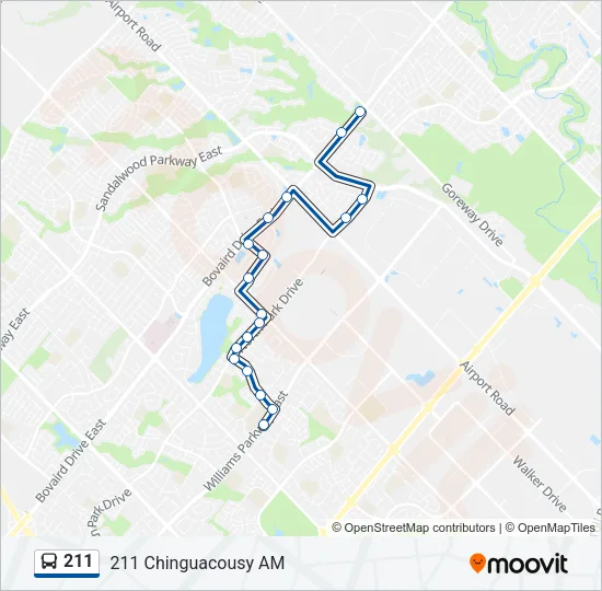 211 Bus Line Map