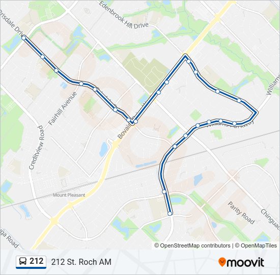 212 Bus Line Map