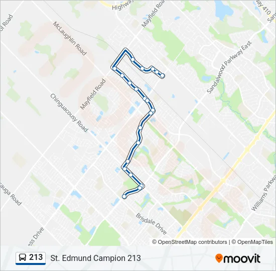 213 Bus Line Map