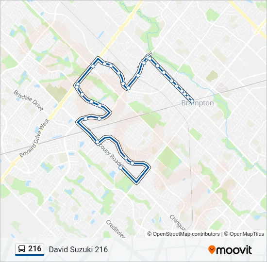 216 Bus Line Map