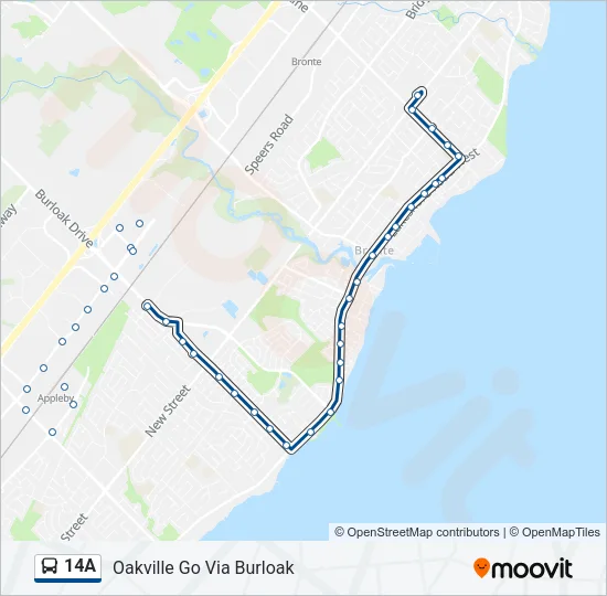 14A Bus Line Map