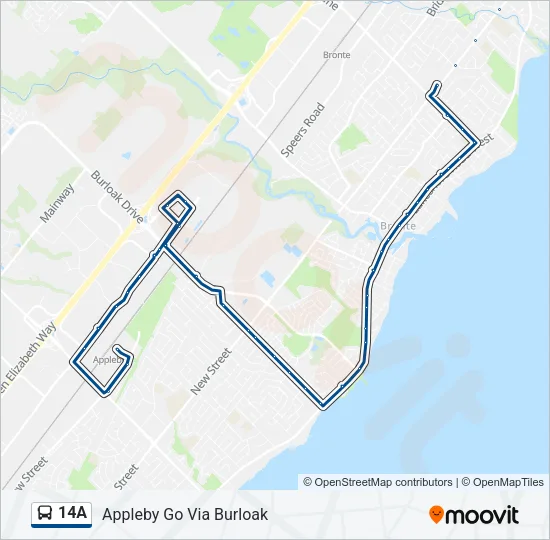 14A Bus Line Map