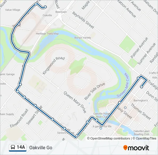 14A Bus Line Map