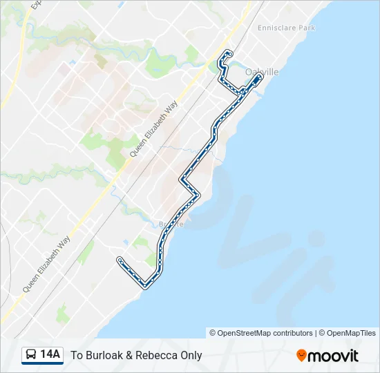 14A Bus Line Map