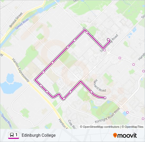 1 Bus Line Map