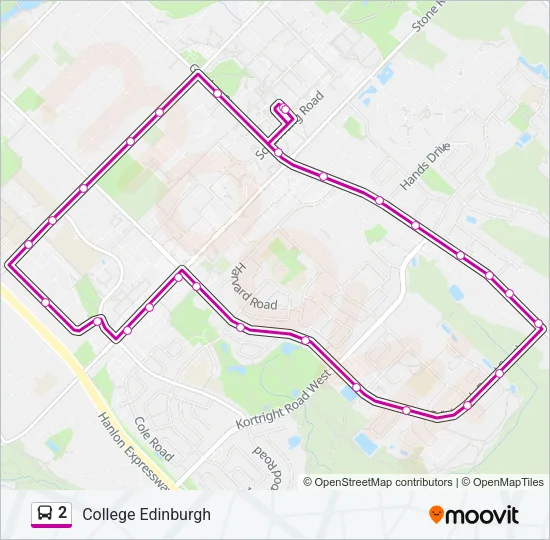 2 Bus Line Map