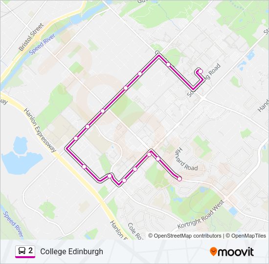 2 Bus Line Map