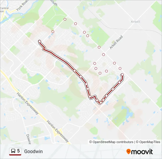 5 Bus Line Map