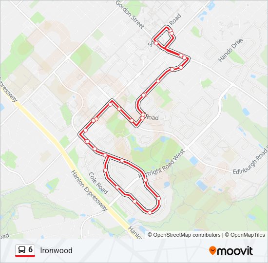 6 Bus Line Map