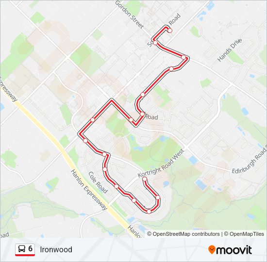 6 bus Line Map