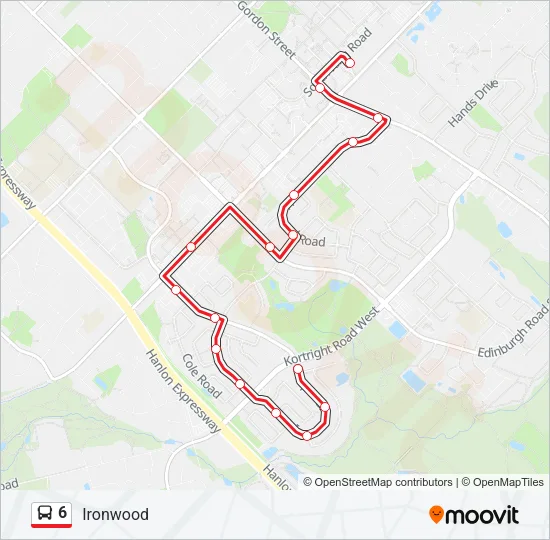 6 Bus Line Map
