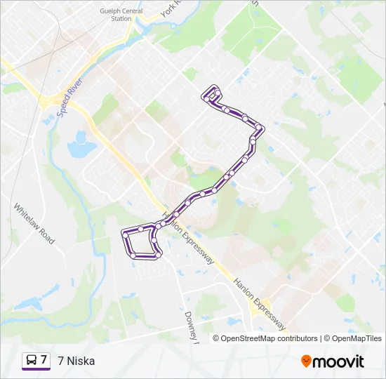 7 Bus Line Map