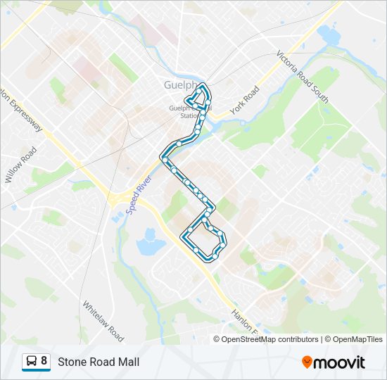 8 Bus Line Map