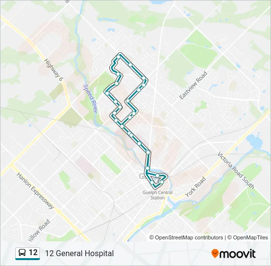 12 Bus Line Map