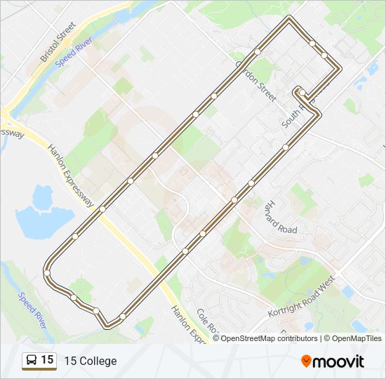 15 Bus Line Map
